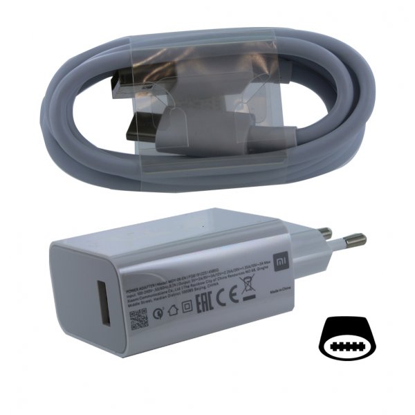 Original Quickcharger Laddare med USB-C Kabel 3A Vit