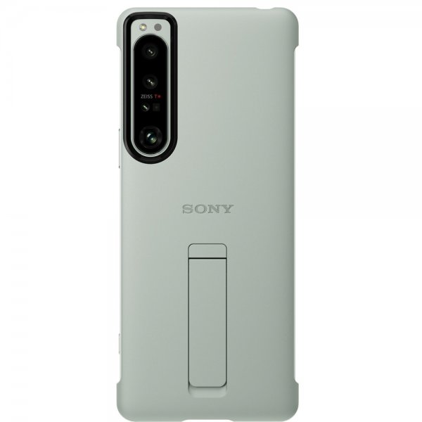 Original Xperia 1 IV Skal Style Cover with Stand Grå