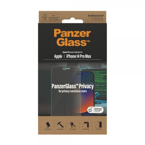 iPhone 14 Pro Max Skärmskydd Classic Fit Privacy