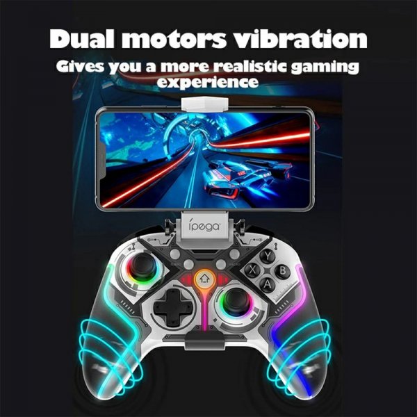 PG-9666 Trådlös Spelkontroll RGB Vit