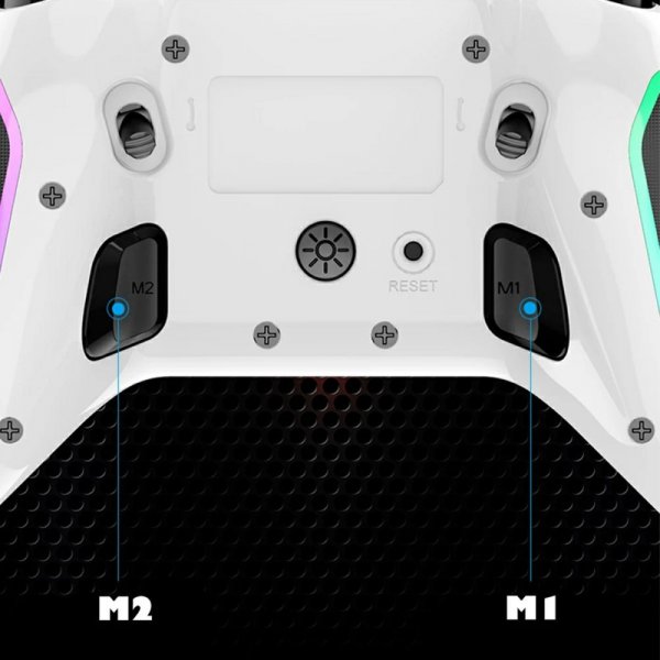 PG-9666 Trådlös Spelkontroll RGB Vit