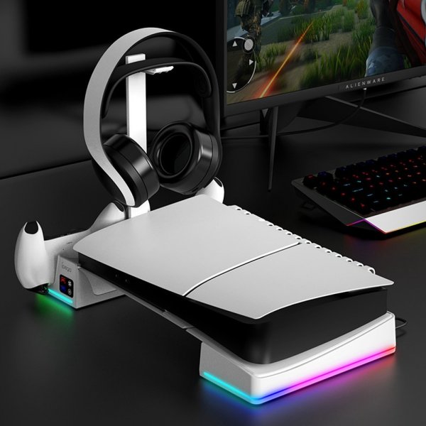 PG-P5S039 PlayStation 5 Slim Horisontell Dockningsstation