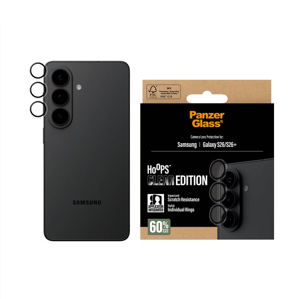 Samsung Galaxy S26/S26 Plus Kameraskydd Hoops Transparent
