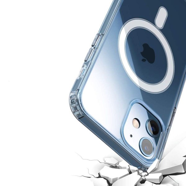 iPhone 12 Mini Skal TPU MagSafe Stöttåligt Transparent