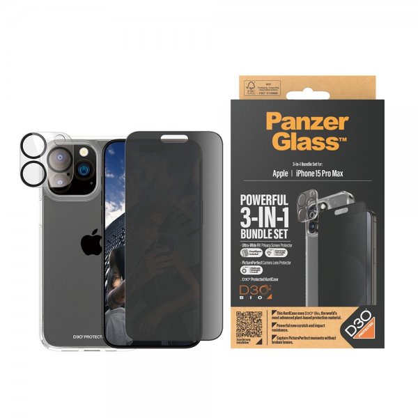 iPhone 15 Pro Max 3-in-1 Bundle Set Privacy
