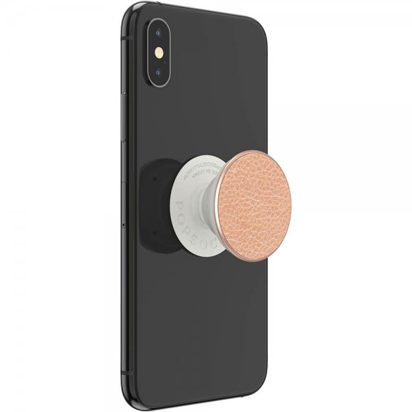 PopGrip Premium Pebbled Vegan Leather Roseguld