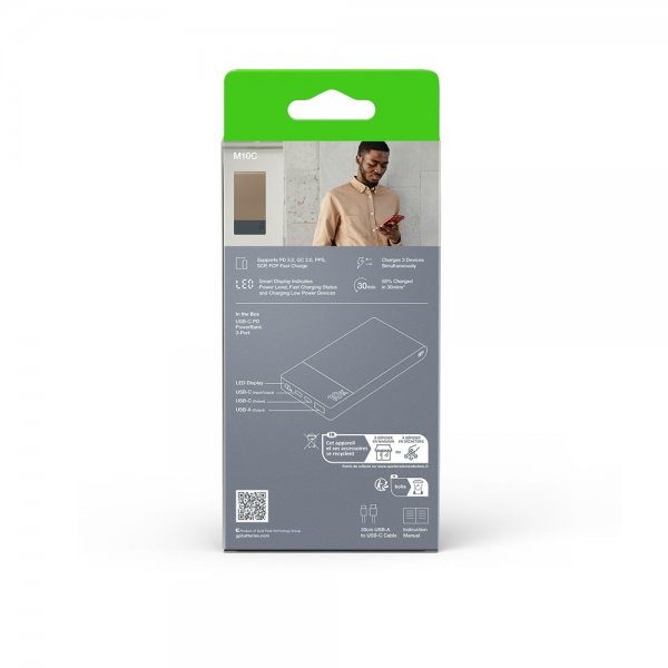 Powerbank M2+ 10 000 mAh Beige