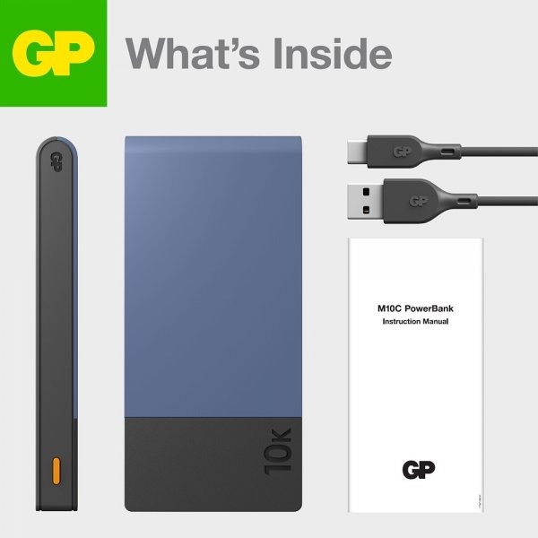 Powerbank M2+ 10 000 mAh Blå