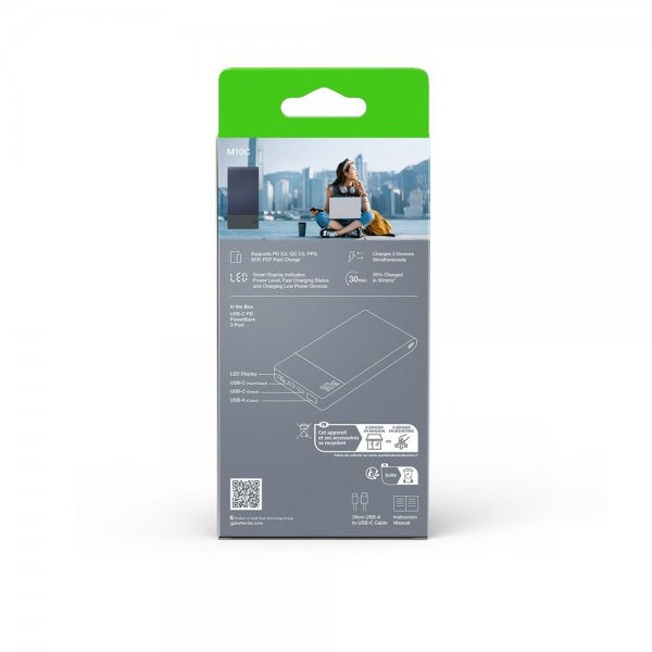 Powerbank M2+ 10 000 mAh Blå