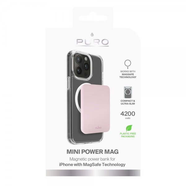 MagSafe Powerbank Mini Power Mag Rosa