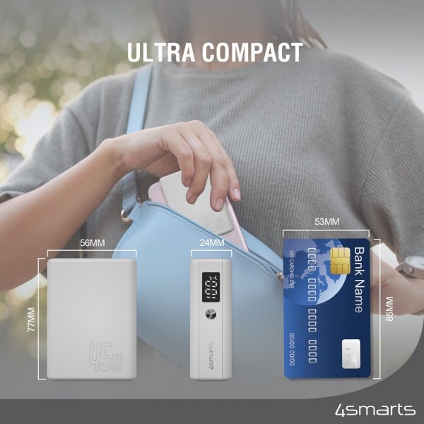 Powerbank Pocket Slim 10 000 mAh 45W Vit