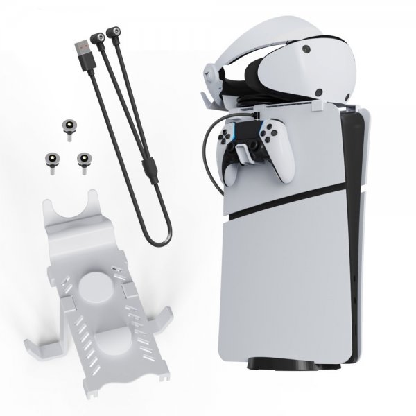 PS5/PS5 Slim Laddningsfäste för VR2/DualSense Kontroller