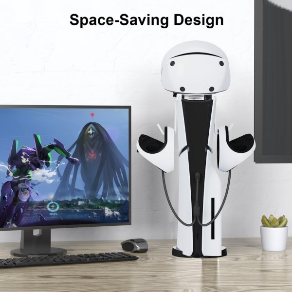 PS5/PS5 Slim Laddningsfäste för VR2/DualSense Kontroller