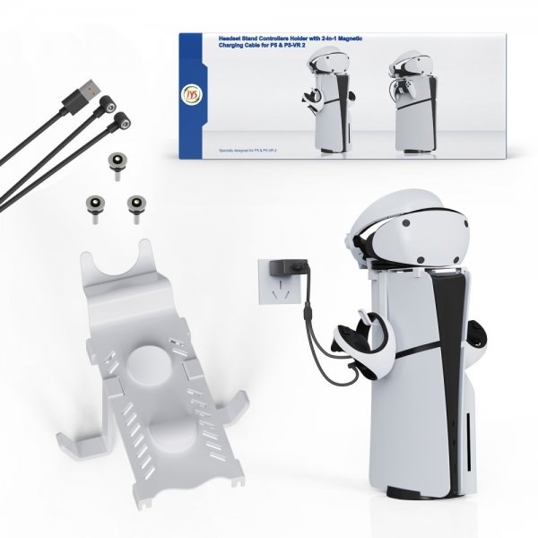 PS5/PS5 Slim Laddningsfäste för VR2/DualSense Kontroller