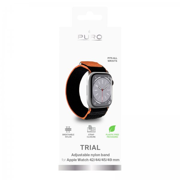 Apple Watch 44/45/46mm/Ultra 49mm Armband Trial Loop Svart