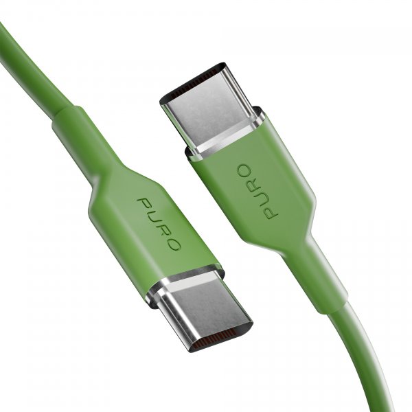 Kabel TPE 25W USB-C till USB-C 1.5m Salted Lime