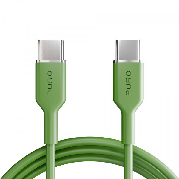 Kabel TPE 25W USB-C till USB-C 1.5m Salted Lime