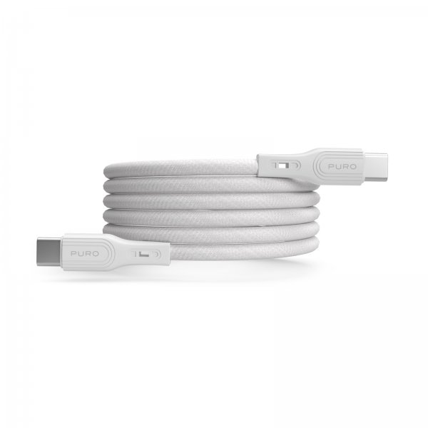 Kabel Magnetisk USB-C till USB-C 1m Vit