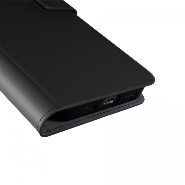 iPhone 16 Fodral Wallet Stand Svart