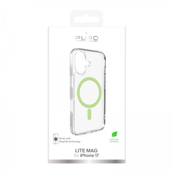 iPhone 17 Skal Lite Mag Transparent Grön