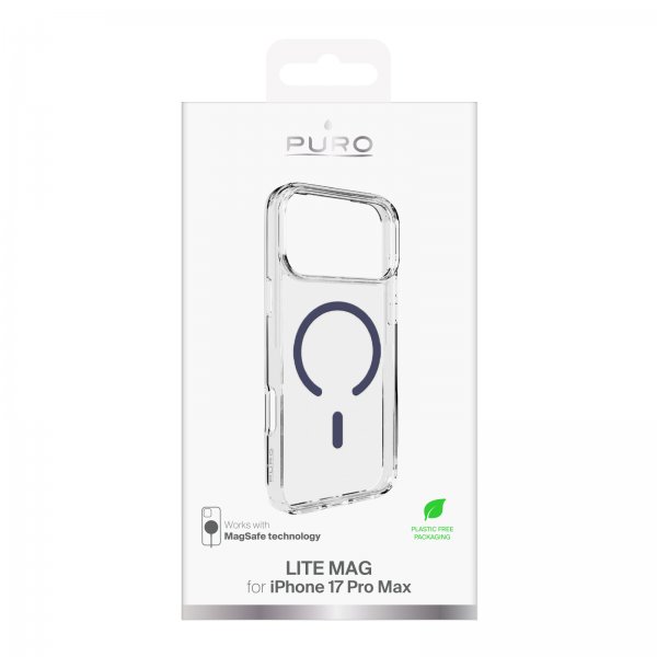 iPhone 17 Pro Max Skal Lite Mag Transparent Blå