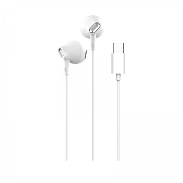 Trådade Hörlurar Fine Pro USB-C Vit