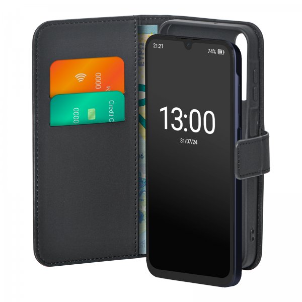 Samsung Galaxy A15 Fodral Wallet Stand Svart