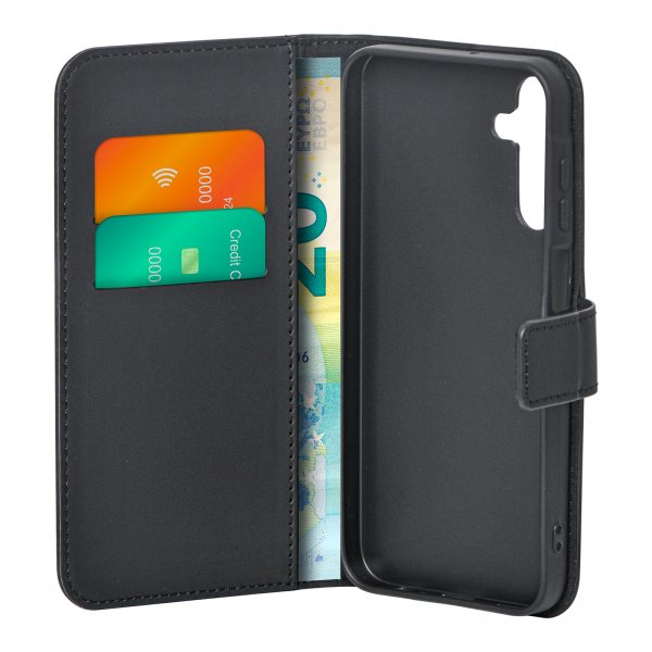 Samsung Galaxy A15 Fodral Wallet Stand Svart