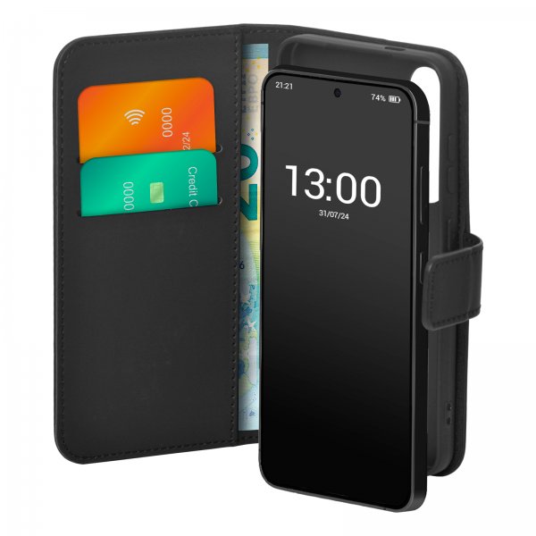 Samsung Galaxy S24 Fodral Wallet Stand Svart