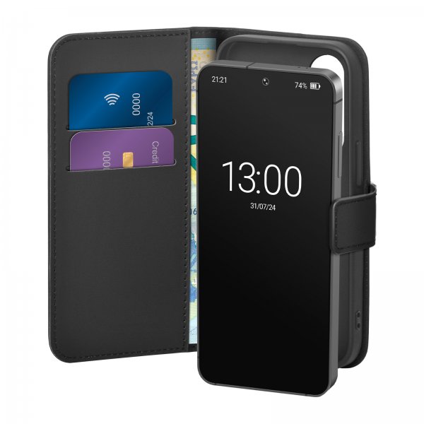 Samsung Galaxy S26 Plus Fodral Wallet Stand Svart