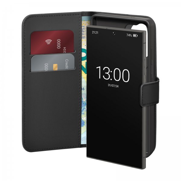 Samsung Galaxy S26 Ultra Fodral Wallet Stand Svart