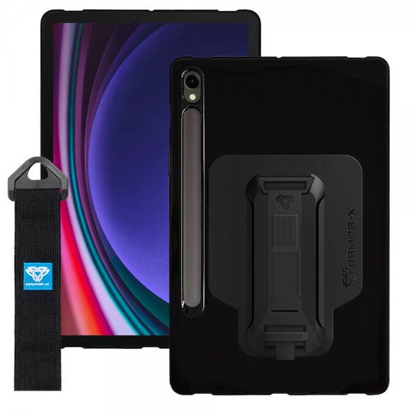 Samsung Galaxy Tab S9 Skal Shockproof Case Kickstand Hand Strap X-Mount