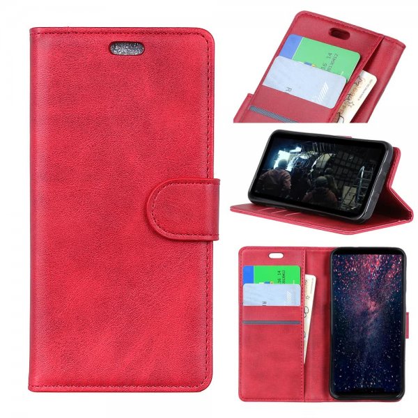 Razer Phone 2 Plånboksfodral Lädertextur Röd