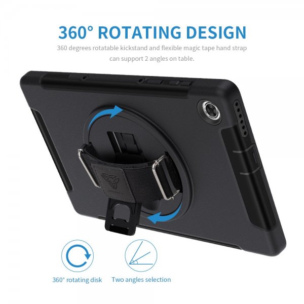 Lenovo Tab M10 Plus TB-X606F Skal Rainproof Rugged Case Hand Strap Kickstand