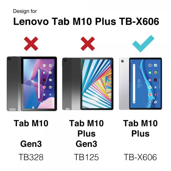 Lenovo Tab M10 Plus TB-X606F Skal Rainproof Rugged Case Hand Strap Kickstand
