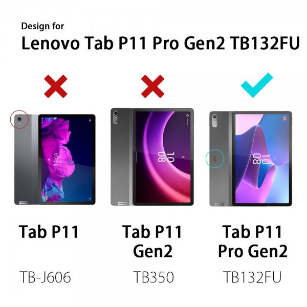 Lenovo Tab P11 Pro (2nd gen) TB132 TB138 Skal Rainproof Rugged Case Hand Strap Kickstand