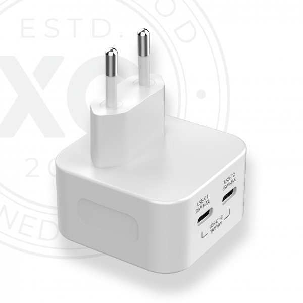 Laddare 35W 2xUSB-C GaN Wall Charger