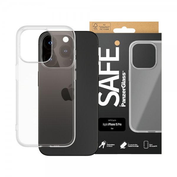 iPhone 15 Pro Skal Soft TPU Case Transparent Klar