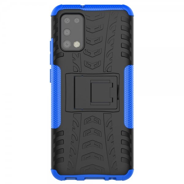 Samsung Galaxy A02s Skal Däckmönster Stativfunktion Blå