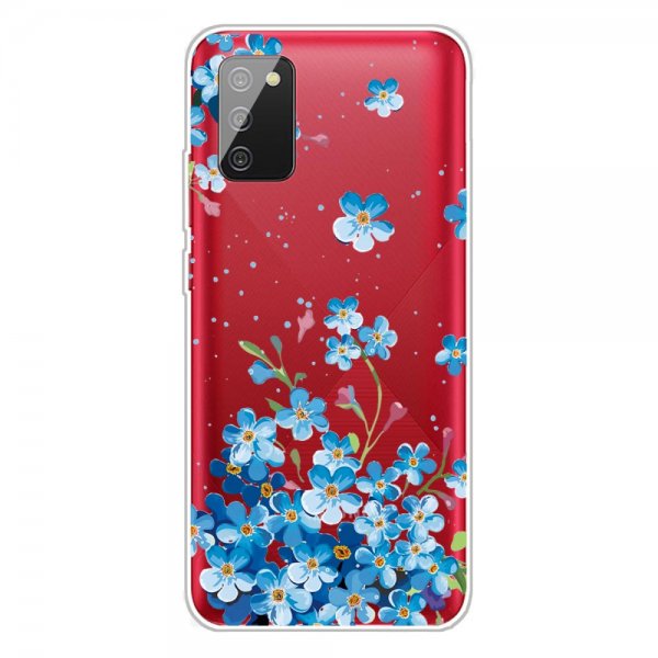Samsung Galaxy A02s Skal Motiv Blå Blomma