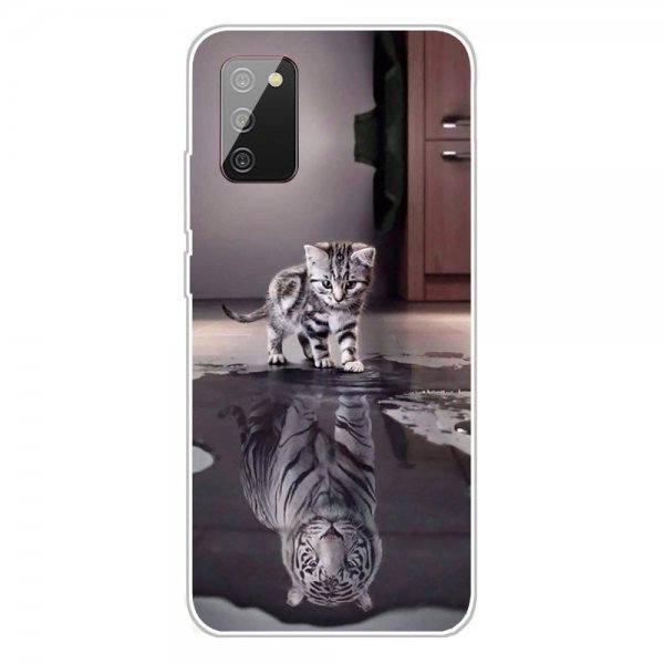 Samsung Galaxy A02s Skal Motiv Katt och Tiger