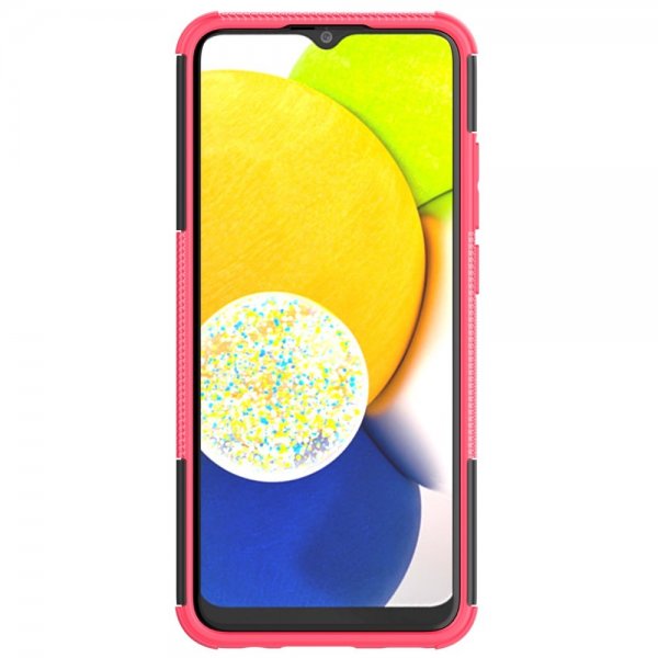 Samsung Galaxy A03 Skal Däckmönster Stativfunktion Magenta