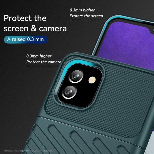 Samsung Galaxy A03 Skal Thunder Series Grön