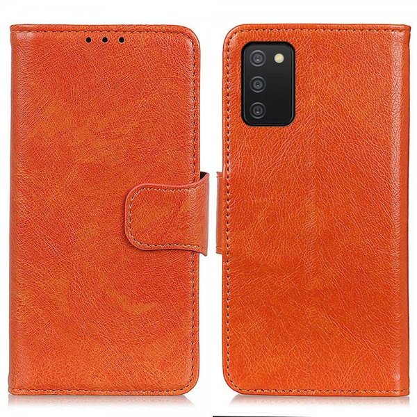 Samsung Galaxy A03s Fodral Nappatextur Orange