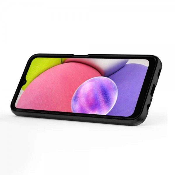 Samsung Galaxy A03s Skal med Ringhållare Svart