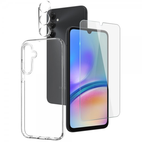 Samsung Galaxy A05s Skal med Skärmskydd och Kameraskydd 3-i-1