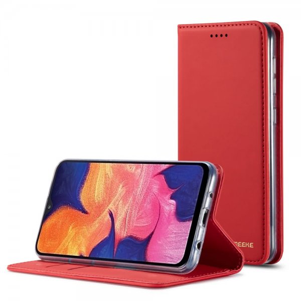 Samsung Galaxy A10 Fodral med Kortfack Flip Röd