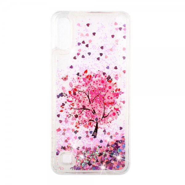 Samsung Galaxy A10 Skal Glitter Motiv Blommigt Träd