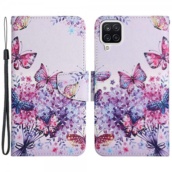 Samsung Galaxy A12 Fodral Motiv Vackra Fjärilar