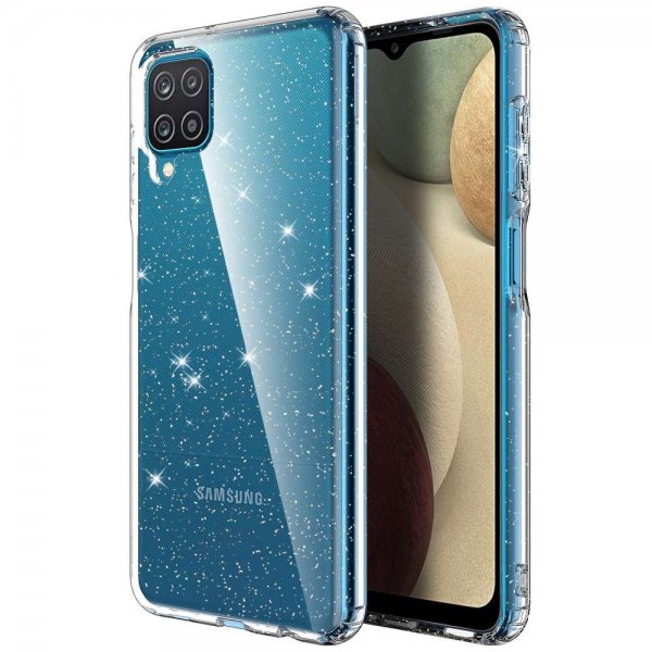 Samsung Galaxy A12 Skal Glitter Transparent Klar